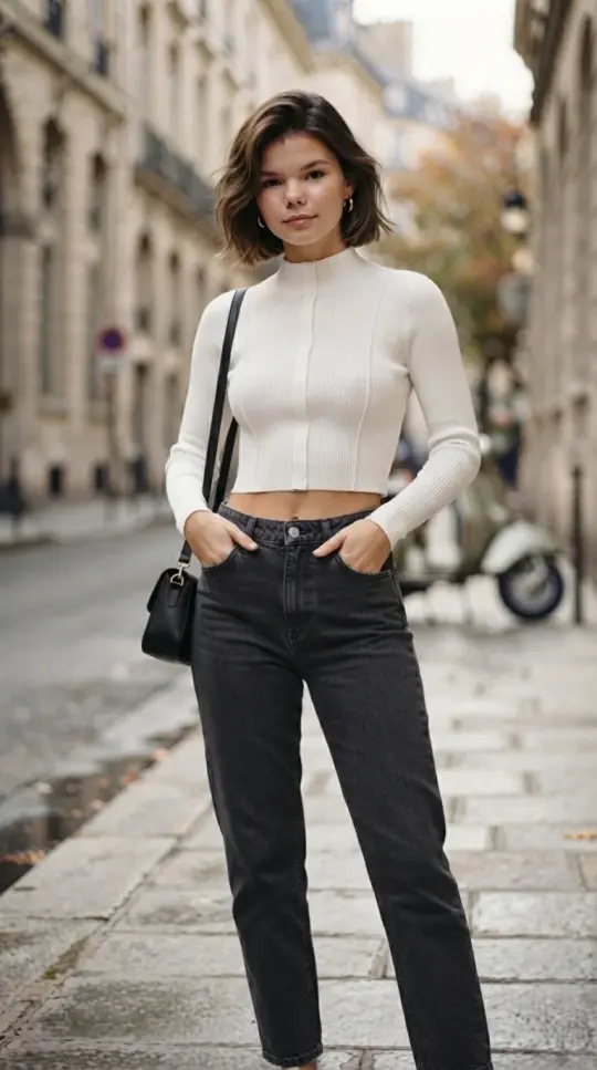 bauchfrei Kragenshirt